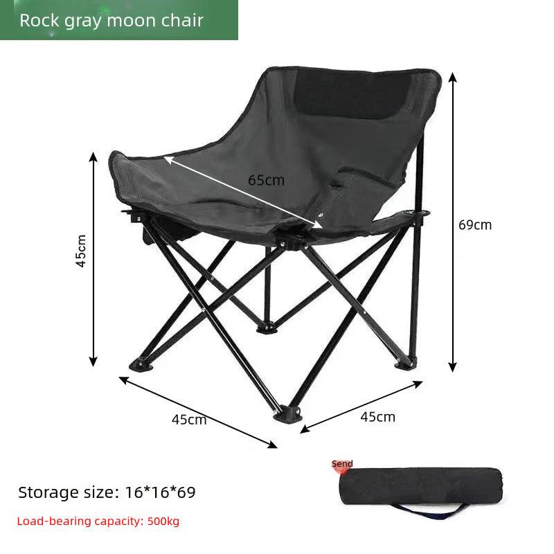 Camping folding chair moon chair